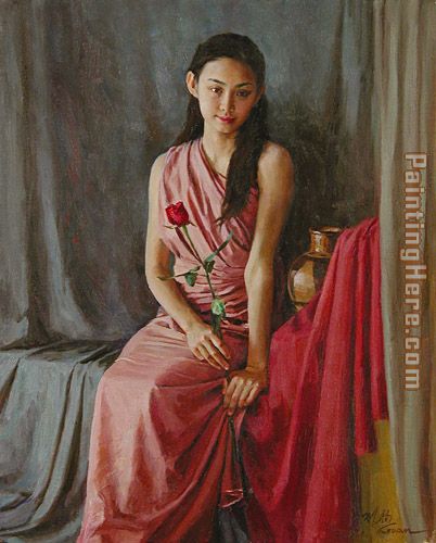 RedRose painting - Guan zeju RedRose art painting